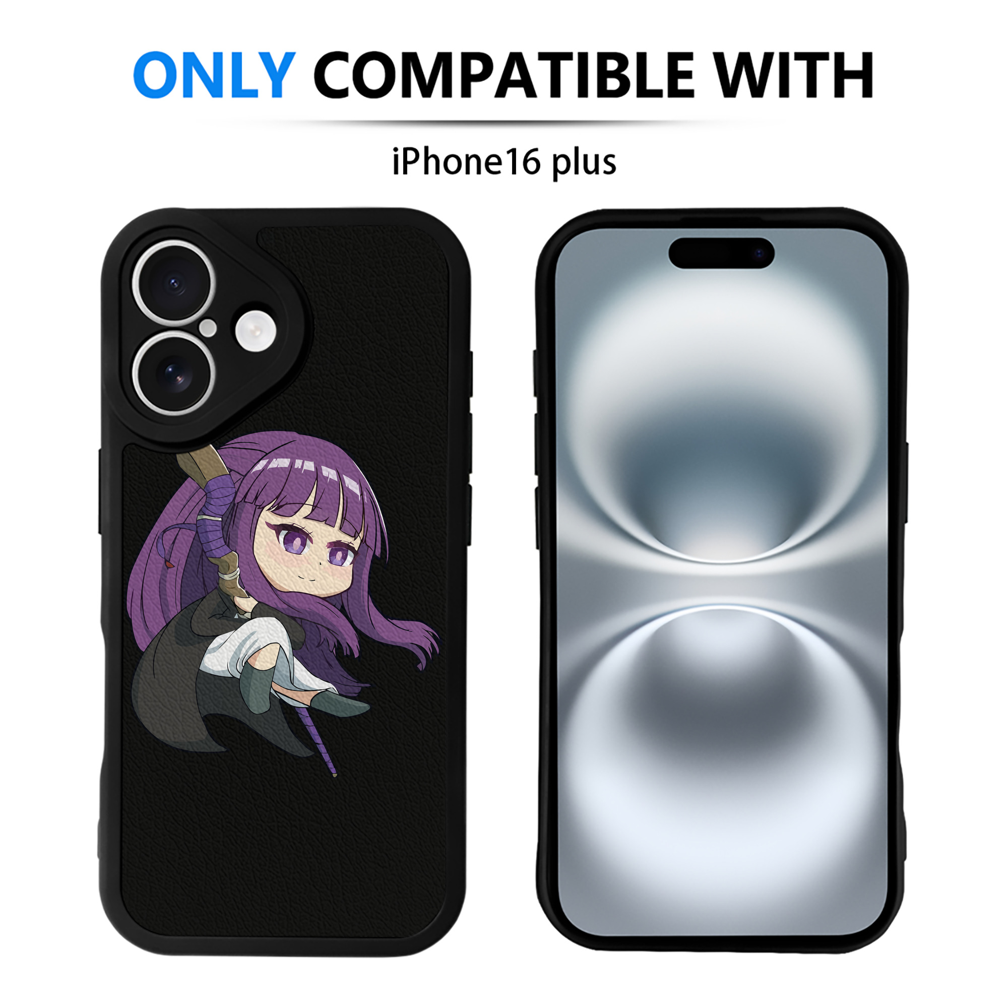 （画像用） 葬送のフリーレン Frieren 【iPhone 16シリーズ対応】シリコンスマホケース（レザー調） 材質：シリコン